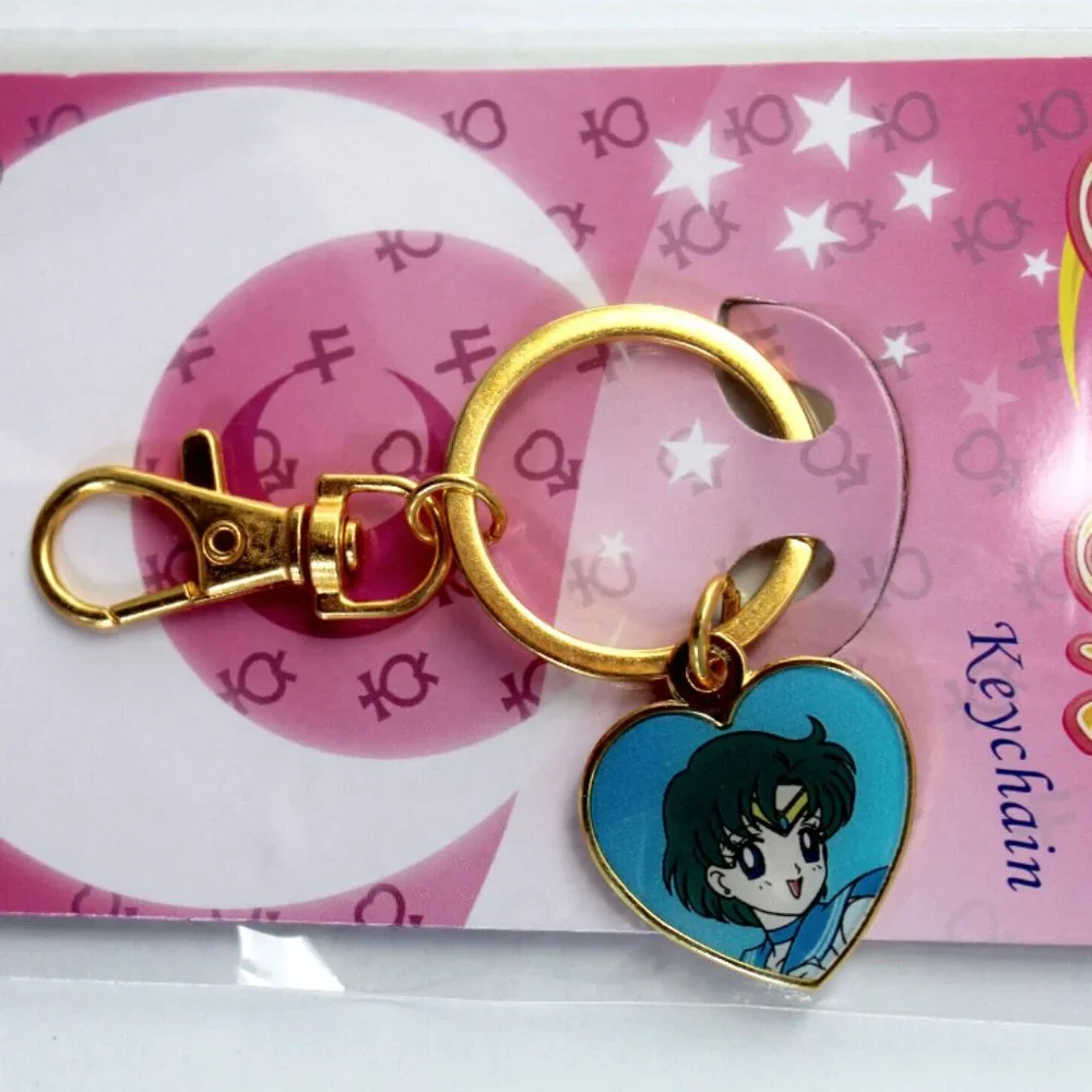 Sailor Moon Sailor Mercury Heart Charm Keychain